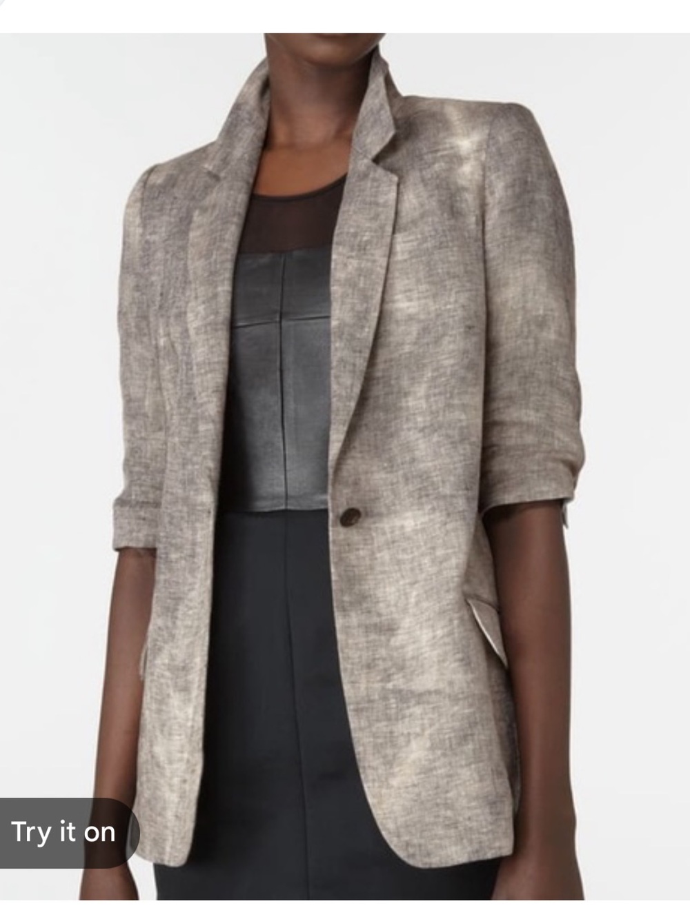 Elizabeth and James linen blazer jacket coat